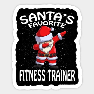 Santas Favorite Fitness Trainer Christmas Sticker